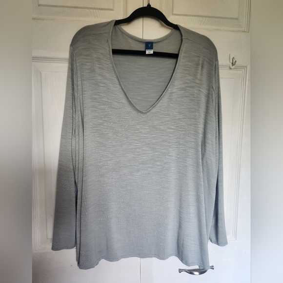 Old Navy Luxe Green Long Sleeve Plus Size Tee Size 3x - Picture 3 of 9